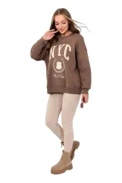 komplet-bawelniany-bluza-ocieplana-legginsy-brazowy