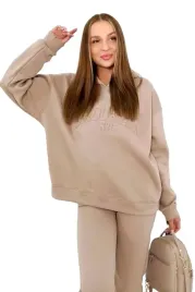 komplet-bawelniany-ocieplany-bluza-spodnie-brooklyn-ciemny-bezowy