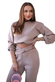 komplet-ocieplany-z-krotka-bluza-ciemny-bezowy