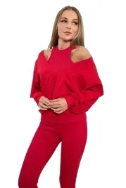 komplet-3-czesciowy-bluza-top-legginsy-czerwony