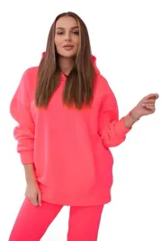 komplet-ocieplany-z-bluza-z-kapturem-rozowy-neon