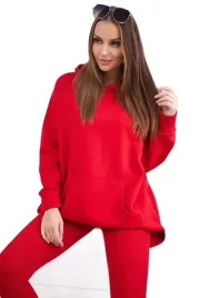 komplet-bawelniany-bluza-ocieplana-legginsy-czerwony