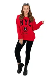 komplet-bawelniany-bluza-ocieplana-legginsy-czerwony