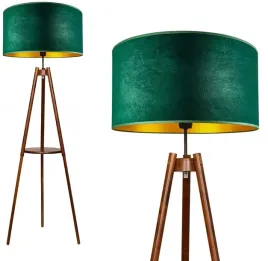 lampa-stojaca-drewno-abazur-zielono-zloty-1190