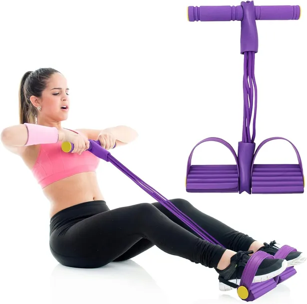 EKSPANDER FITNESS TAŚMY OPOROWE Z PEDAŁAMI 6 RUR