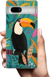 etui-na-google-pixel-7a-telefon-wzory-tropikalne-kwiaty