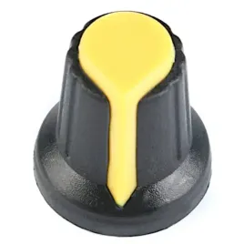 galka-pokretlo-potencjometra-zolta-6mm-wh148-17-10-16mm-zolto-czarne
