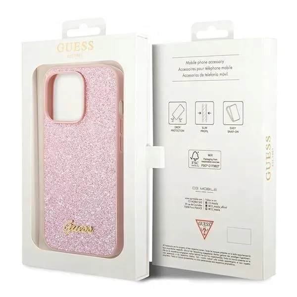 plecki-guess-do-iphone-14-pro-glitter-script-roz-funkcje-pochlanianie-wstrzasow