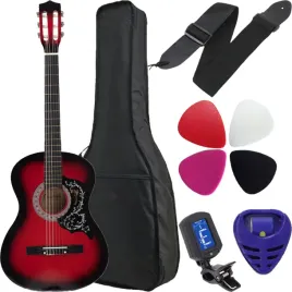 gitara-klasyczna-castelo-7-8-czerwona-od-12-lat-dla-doroslych-zestaw