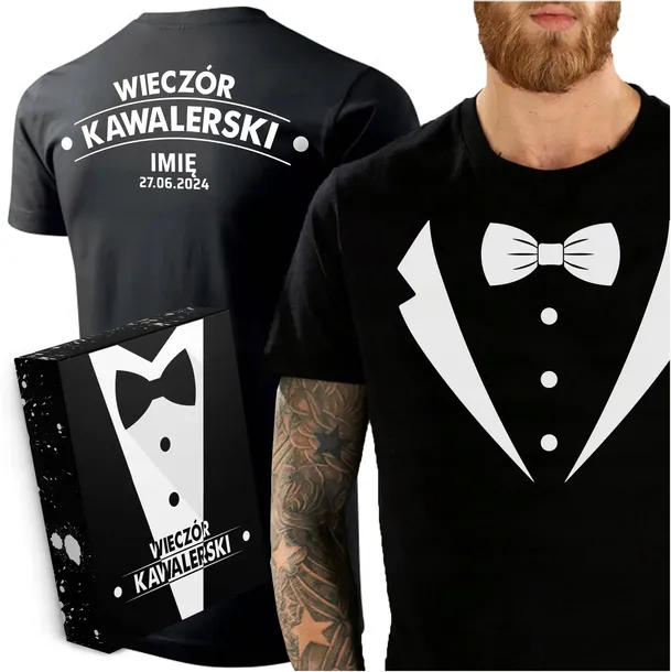 KOSZULKA NA WIECZÓR KAWALERSKI PREZENT DLA MŁODEGO EKIPA PANA MŁODEGO MŁODY