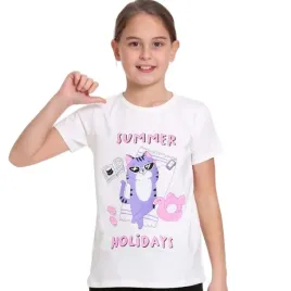 bluzka-t-shirt-dziewczecy-kotek-bawelna-3-4-lata
