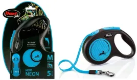 smycz-m-neon-niebieski-flexi-dla-psa-tasma-5m-25kg