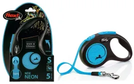 smycz-s-neon-niebieski-flexi-dla-psa-tasma-5m-15kg