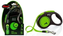 smycz-s-neon-zielen-flexi-dla-psa-tasma-5m-do-15kg
