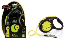 smycz-s-neon-zolta-flexi-dla-psa-tasma-5m-do-15kg