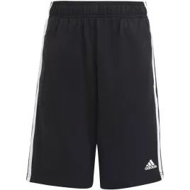 spodenki-mlodziezowe-adidas-essentials-3-stripes-knit-czarne-hy4714