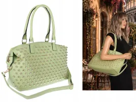 torebka-damska-kuferek-listonoszka-a4-shopper-z-cwiekami-modna-ch25-zielona