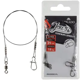 przypon-tytanowy-mikado-jaws-25-cm-18-kg-z-agrafka-predator-snap-2-sztuki