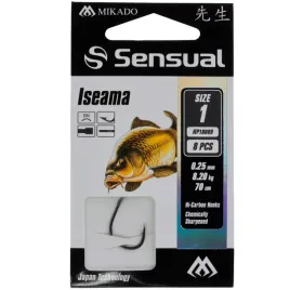 haczyki-iseama-1-bn-z-przyponem-70cm-mikado-8szt-karp-amur-lin-karas-leszcz