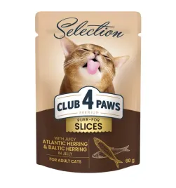 club-4-paws-selection-dla-kotow-sledz-w-galaretce-80g