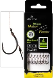 haczyki-4-mf13-z-przyponem-mikado-method-feeder-igla-bagnet-plecionka