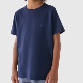 koszulka-chlopieca-4f-t-shirt-bawelniany-podkoszulek-sportowy-granatowy-134