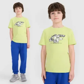 koszulka-chlopieca-4f-t-shirt-z-nadrukiem-bawelna-zielony-ttshm2210-152