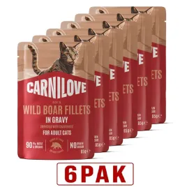 carnilove-cat-wild-boar-dziczyzna-w-sosie-karma-mokra-dla-kota-zestaw-6pak