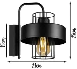 kinkiet-loft-druciak-black-1400-stan-nowy