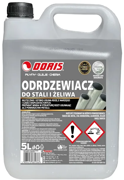 DORIS ODRDZEWIACZ PROFESIONALNY DO STALI I ŻELIWA KWAS FOSFOROWY 40% 5L