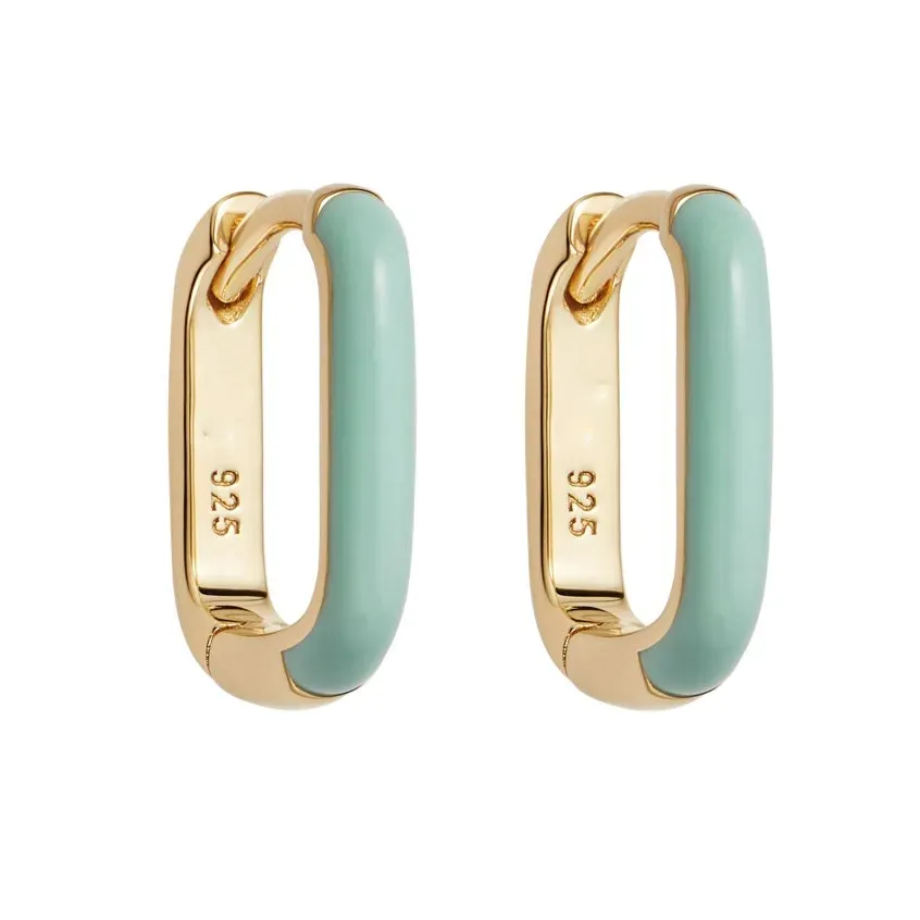 kolczyki-enamel-mint-stan-nowy