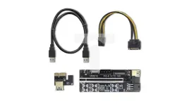 qoltec-riser-pci-e-1x-16x-usb-3-0-ver-018-sata-pci-e-6-pin