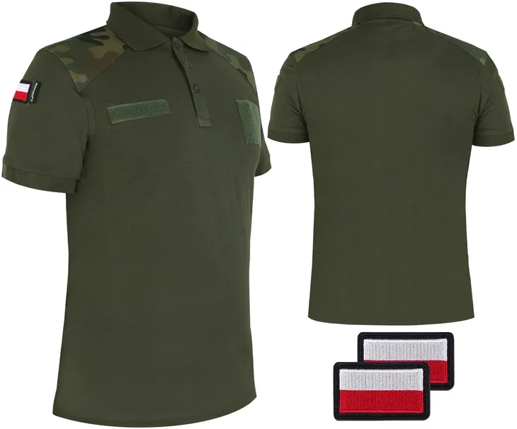 KOSZULKA POLO WOJSKOWA TAKTYCZNA WP 304A/MON MUNDUROWA olive wz.93 Flagi XL