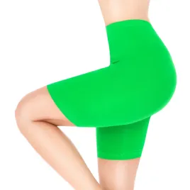 bikery-kolarki-damskie-zielone-bawelniane-legginsy-krotkie-szorty-l