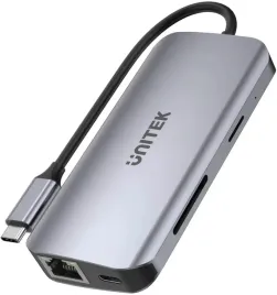 unitek-d1122a01-aktywny-hub-usb-c-5gbps-2x-hdmi-4k-czytnik-kart-rj-45-100w