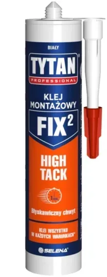 TYTAN klej montażowy uniwersalny FIX2 High Tack 290 ml biały