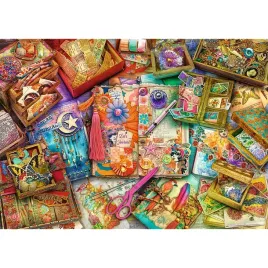 puzzle-1000-ukladanka-biurko-znaczki-naklejki-zeszyty-pioro-notes-12-trefl