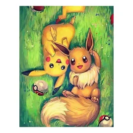 malowanie-po-numerach-obrazy-do-malowania-pokemon-pikachu-eevee-40x50cm
