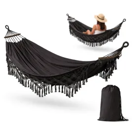 hamak-boho-ogrodowy-czarny-z-fredzlami-dekoracyjny-200x150-duzy-mocny-dy02