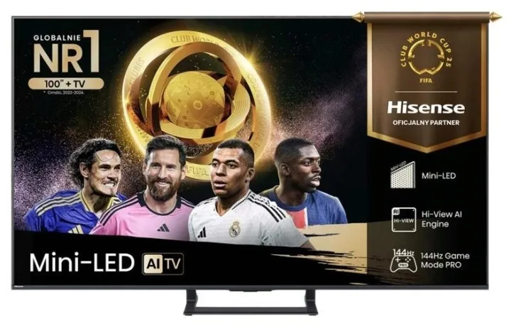 Telewizor ULED Mini-LED HISENSE 50E8Q 50” 4K 144Hz VIDAA Quantum Dot Colour