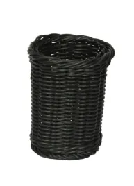 koszyk-rattanowy-na-sztucce-czarny-szron-12x15-cm