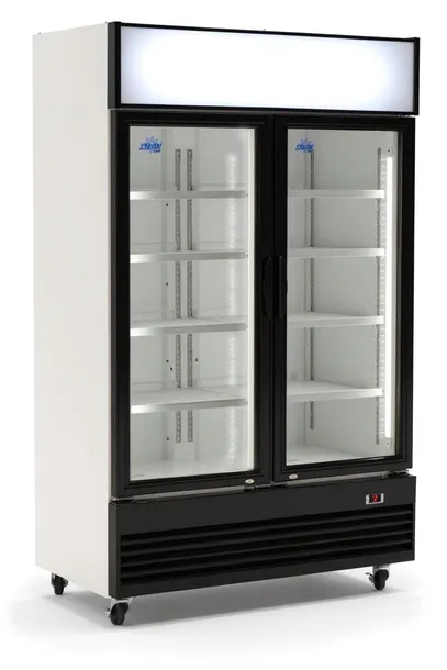 Szafa chłodnicza 2-drzwiowa przeszklona, witryna chłodnicza 1000L LG-1000