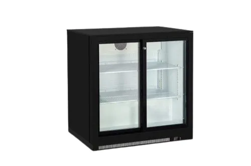 Witryna barowa 2-drzwiowa 220L Szron DBQ220LS drzwi suwane
