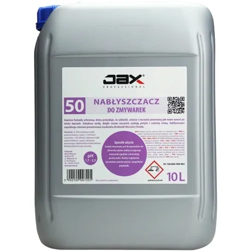 JAX PROFESSIONAL 50 10L - NABŁYSZCZACZ DO ZMYWAREK