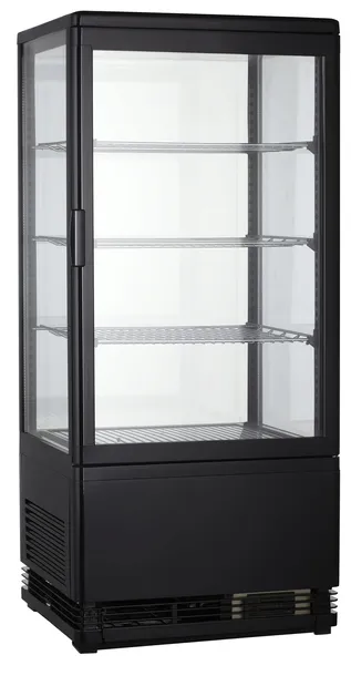 Witryna chłodnicza nastawna czarna z oświetleniem LED, 78 l, 428x390x960 mm