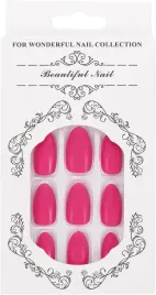 paznokcie-press-on-nails-tipsy-malinowy-roz-migdal-klasyczne