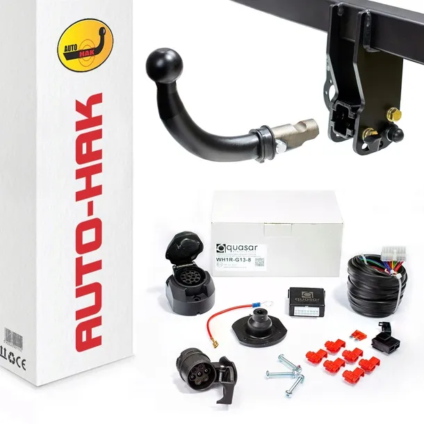Hak holowniczy WYPINANY VW GOLF VII kombi 12-20 + moduł 13+ADAPTER 13/7