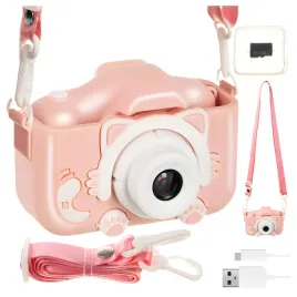 aparat-cyfrowy-dla-dzieci-fotograficzny-rozowy-karta-32gb-rozowy-smycz-gry