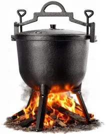 kociolek-zeliwny-mysliwski-10l-pieczonki-na-ognisko-grill-lyzka-gratis