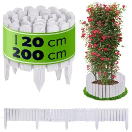 plotek-rabatowy-200x20cm-ogrodowy-drewniany-obrzeze-palisada-ozdobny-bialy